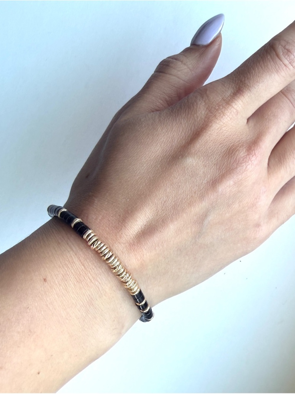 John Hardy Heishi Bracelet, 14k Gold and Black Onyx (NEW) - Picture 8 of 13